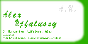 alex ujfalussy business card